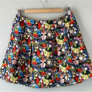 Alice & Olivia Floral Pleated Mini Skirt - Size 4